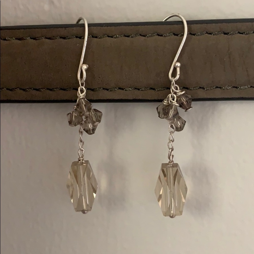 Silver 925 crystal earrings